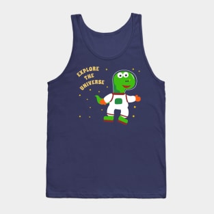 Cute dinosaur astronaut. Tank Top